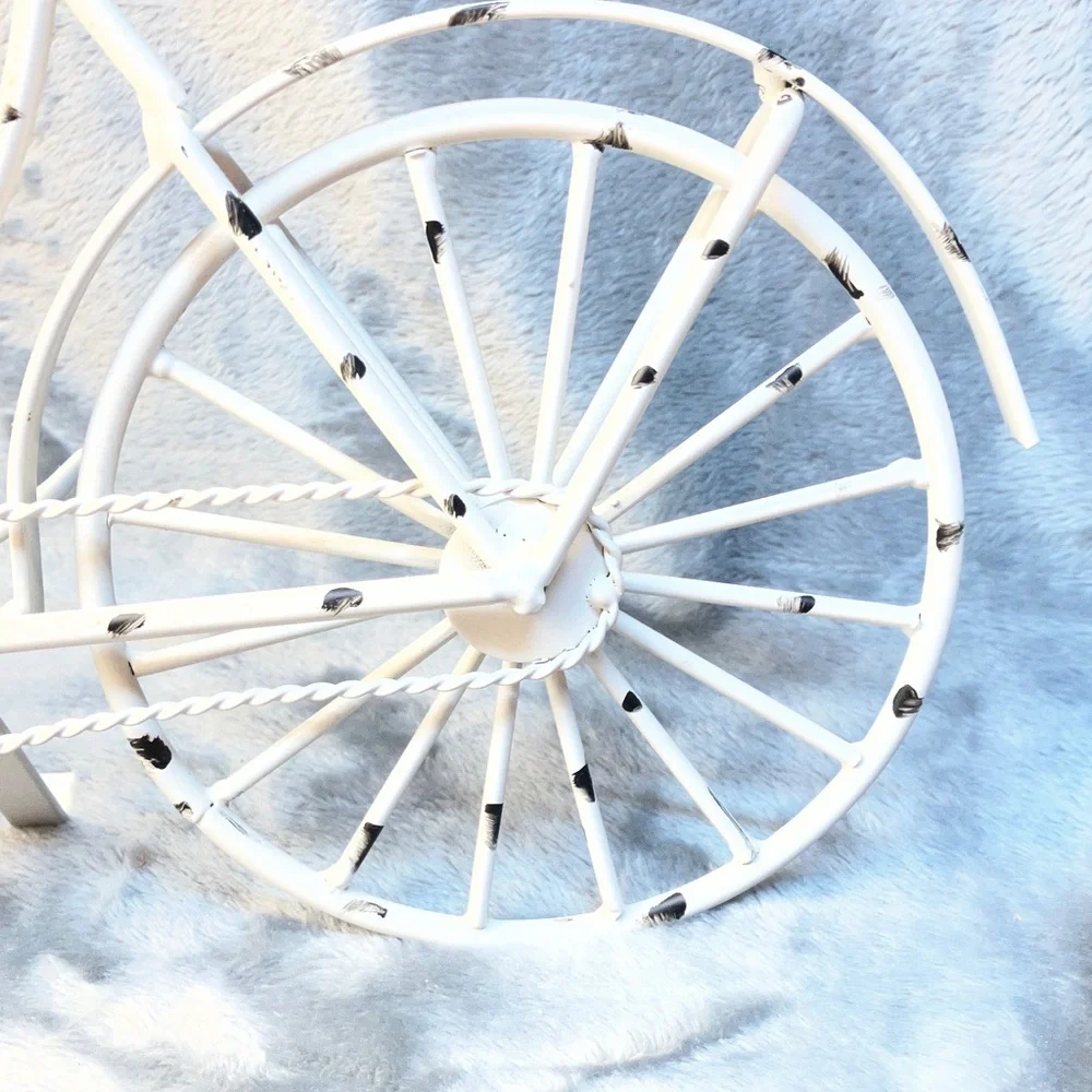 Bicycle Metal Clock Rustic French Café Style 1896 Quartz Decor (Clock Works)
